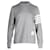 Thom Browne 4 Sweat-shirt gris clair avec boucle au dos Coton  ref.1287473