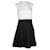 Sandro White and Black Lace Embroidery Dress Polyester  ref.1287479