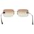 Chanel Randlos Y2K-Sonnenbrille Braun - Ansicht 7