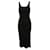 REFORMATION Black Maxi Bodycon Dress Suede Tencel  ref.1287549