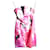 Autre Marque ZEITGENÖSSISCHES DESIGNER-Bustierkleid mit Blumenmuster Pink Schweden Polyester  ref.1287556