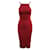REFORMATION Slim Fit Burgundy Dress Dark red Suede Tencel  ref.1287562
