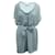 DIANE VON FURSTENBERG Light Grey Sol Dress Suede Silk  ref.1287570