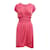 DIANE VON FURSTENBERG Pink Mateo Dress Suede Silk  ref.1287581
