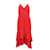ALICE + OLIVIA Vestido largo rojo con tirantes finos Roja Seda Poliéster  ref.1287584