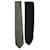 GIORGIO ARMANI Set aus zwei Krawatten: Grün und schwarz Seide  ref.1287589