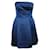 Autre Marque DISEÑADOR CONTEMPORÁNEO Elegante vestido azul marino sin tirantes con lazo en la espalda Poliéster  ref.1287599