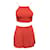 REFORMATION Conjunto de falda y top rojo Roja Viscosa  ref.1287600