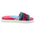 Dior Canvas D-Flower Pop Embroidered Dway Slide Sandals Pink Cotton  ref.1287610