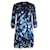Diane Von Furstenberg Susie Navy Blue Dress Suede Silk  ref.1287615