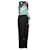 Diane Von Furstenberg Wickel-Jumpsuit mit Blumendetail Schwarz Polyester Triacetat  ref.1287618