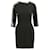 Sandro Mini robe noire avec manches en dentelle Polyester Viscose Elasthane  ref.1287641