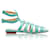 CHRISTIAN LOUBOUTIN Suede Turquoise Gladiators Leather  ref.1287683