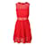 SANDRO Window Dress Red Polyester  ref.1287698