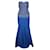 Autre Marque ZEITGENÖSSISCHES DESIGNER-Trägerloses, blaues, besticktes Kleid Polyester  ref.1287729