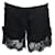 Anna Sui Black Shorts with Lace Cotton Polyester  ref.1287734
