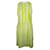 Autre Marque CONTEMPORARY DESIGNER Striped Neon Yellow Dress with Buttons Cotton Elastane  ref.1287739