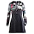 Autre Marque CONTEMPORARY DESIGNER Printed Long Sleeves Dress Black Wool Viscose Elastane  ref.1287744