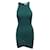 ELIZABETH AND JAMES Teal Green Fitted Dress with Eyelets Polyester Viscose Elastane  ref.1287885
