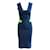 PREEN BY THORNTON BREGAZZI Harbour Kleid mit Neon-Elementen Blau Schweden Baumwolle Elasthan Nylon  ref.1287924