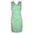 Diane Von Furstenberg Green & White Sleeveless Dress Silk  ref.1287964