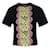 MOSCHINO BOUTIQUE Moschino Lace Panel T Shirt Black Polyester Rayon  ref.1287975