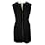 Autre Marque CONTEMPORARY DESIGNER Black Textured Mini Dress with Metallic Zipper Cotton Polyester Polyamide  ref.1287984