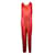 Autre Marque ZEITGENÖSSISCHER DESIGNER Korallenfarbener Jumpsuit aus Seide mit weitem Bein  ref.1287995