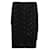 Diane Von Furstenberg Clover Pebble Lace Jupe avec bordure en cuir Coton Noir  ref.1287997