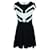 DIANE VON FURSTENBERG Black and Ivory Dress Polyester Triacetate  ref.1288024
