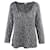 HELMUT LANG Over Sized Knit Top Grey Cotton Linen  ref.1288028