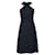 Autre Marque DESIGNER CONTEMPORAIN Robe noire à plis Coton Nylon  ref.1288031