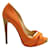 Alexandre Birman Tissu & Cork Stilettos in Pumpkin Orange  ref.1288044