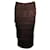 Falda a capas en marrón oscuro de Yves Saint Laurent Castaño Seda  ref.1288058
