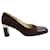 Zapatos de tacón de ante marrón Chanel Castaño Suecia  ref.1288078