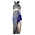 Autre Marque Azul de diseño contemporáneo., Vestido negro y crema con cuello halter Multicolor Poliéster  ref.1288083