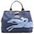 Bolsa de lona reversível Longchamp Roseau Fleuri Azul  ref.1288092