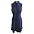 Autre Marque CONTEMPORARY DESIGNER Dog Ear Collar Button Long Blue Dress Polyester  ref.1288116