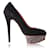 CHARLOTTE OLYMPIA Black Suede Sequins Pumps  ref.1288124