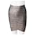 Autre Marque CONTEMPORARY DESIGNER Metallic Brush Stroke Skirt Suede Nylon Rayon  ref.1288130