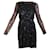 NEEDLE & THREAD Long Black Diamond Sequin Dress Silk  ref.1288135