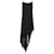Donna Karan Asymmetrical Pleated Tunic Black Suede Polyester Viscose Rayon  ref.1288196