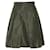 Prada Olive Green Pleated Skirt Silk  ref.1288198