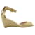 Chaussures compensées peep-toe en cuir verni beige Miu Miu Cuir vernis  ref.1288227