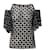 Autre Marque Blouse à motifs géométriques Devore de créateur contemporain Coton Polyester Noir  ref.1288258