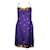 Anna Sui Neckholder-Kleid in Lila und Gold Mehrfarben Seide Baumwolle  ref.1288262