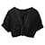 Donna Karan Plunge Neckline Twist Cropped Top Black Cotton  ref.1288279
