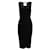 Herve Leger Black Bodycon Dress Suede Nylon Rayon  ref.1288296