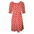 Autre Marque ZEITGENÖSSISCHES DESIGNER-Kleid in Rot mit Print und zartem V-Ausschnitt Polyester  ref.1288347