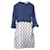 Mary Katrantzou Bell Kleid mit langen Ärmeln Marineblau Seide Polyamid  ref.1288365